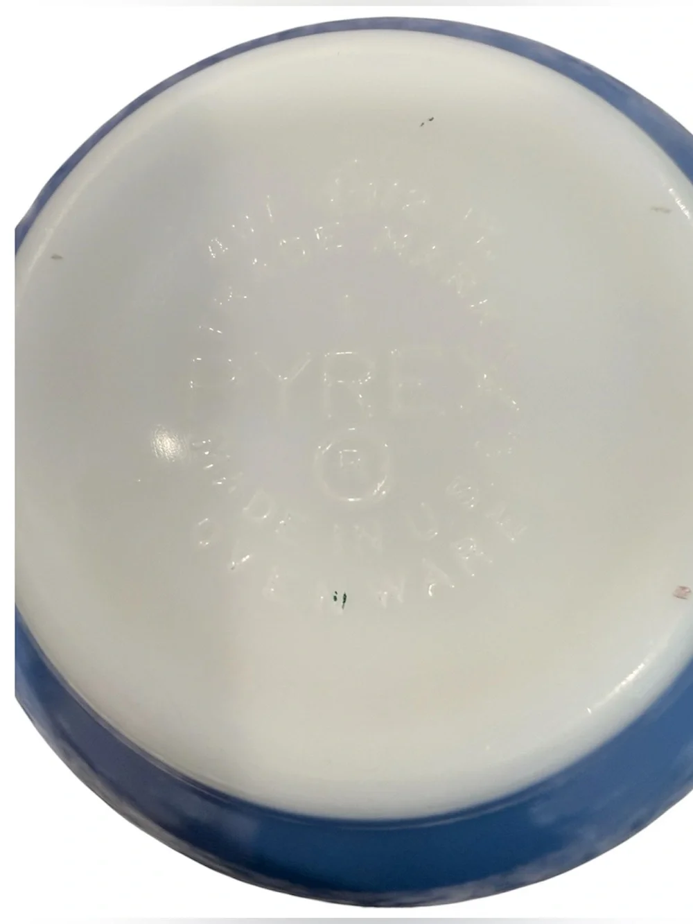 3 Vintage Pyrex 401 Mixing Bowls 1 1/2 PINT -blue, Turquoise & snowflake garland